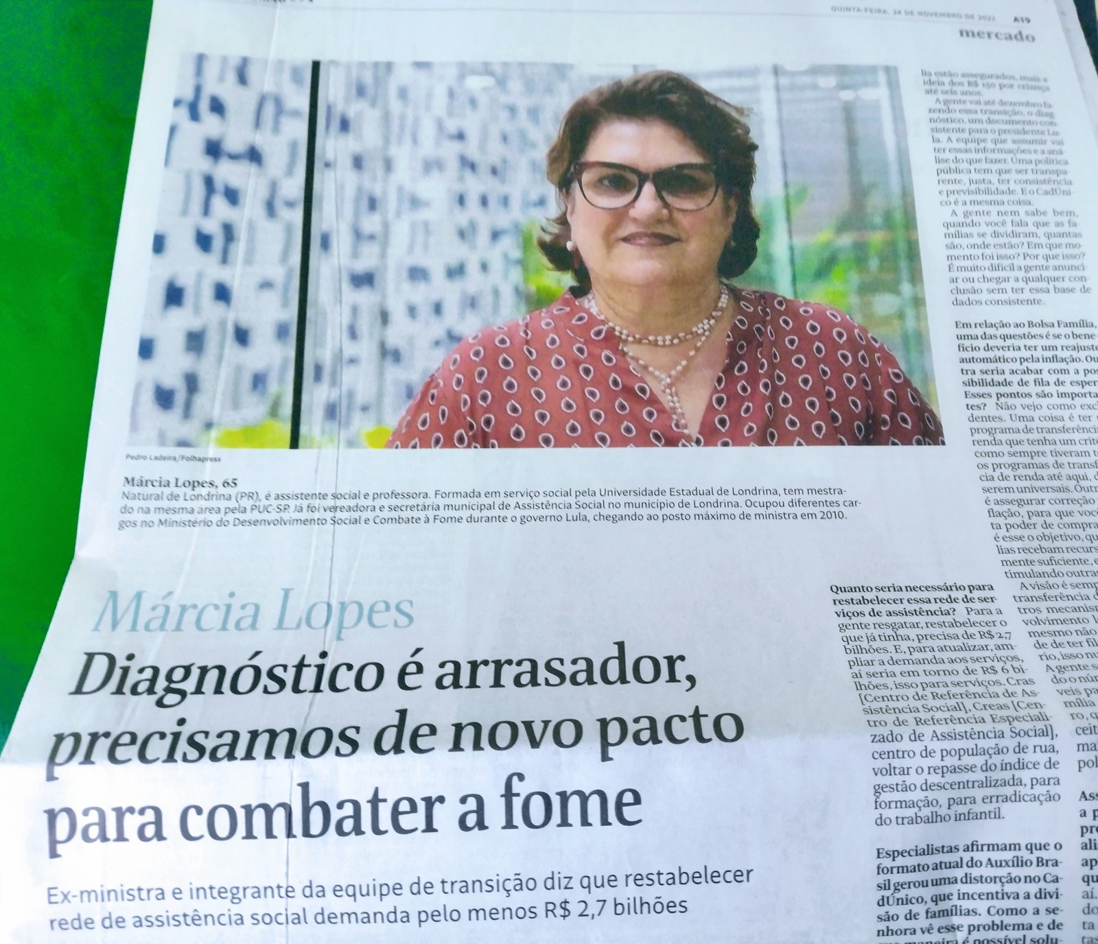 Matéria com Marcia Lopes